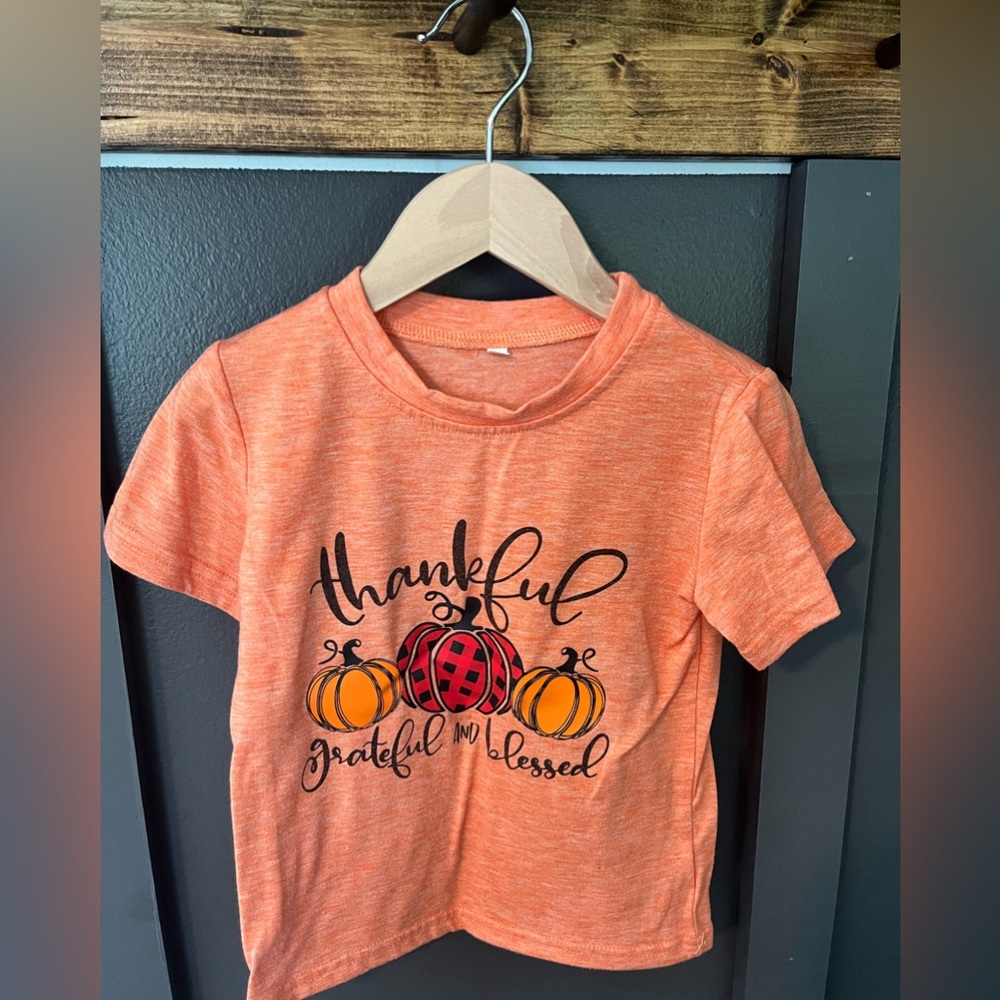 Grateful, thankful & blessed tee